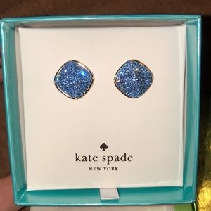 NWT Kate Spade blue sparkly earrings